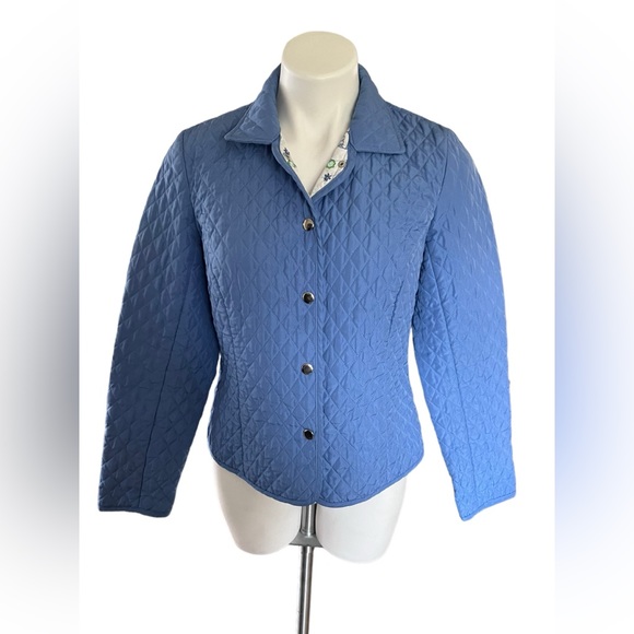 Pantology quilted‎ lightweight blue jacket. Size 8P - Picture 5 of 9